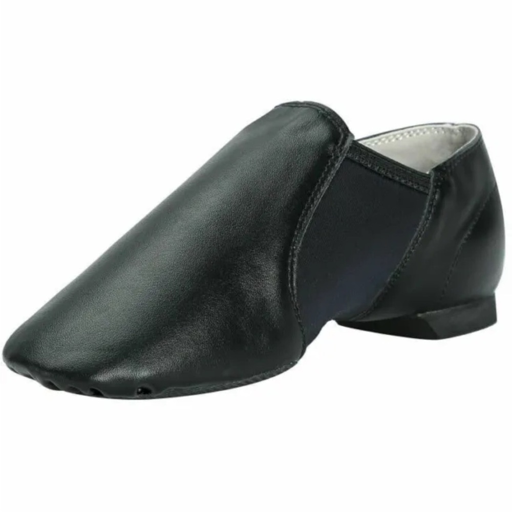 🎃Genuine Leather Jazz Shoe Slip On Dance Shoe for Girls and Boys Black - Picture 6 of 8